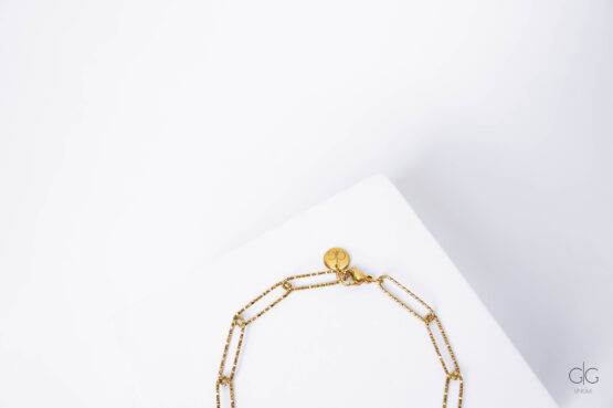 Shiny gold-plated chain bracelet - GG UNIQUE
