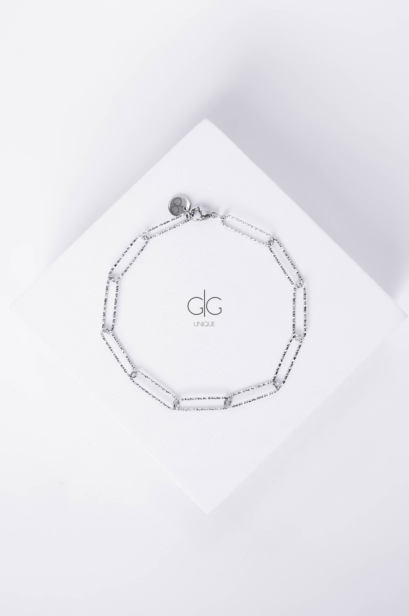 Shiny stainless steel chain bracelet - GG UNIQUE