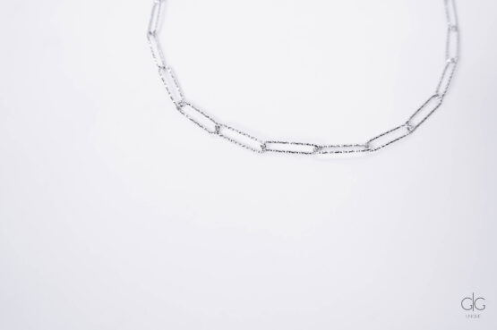 Shiny stainless steel chain necklace - GG UNIQUE