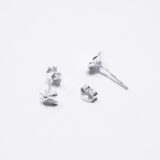 Silver bee and flower earrings - GG UNIQUE