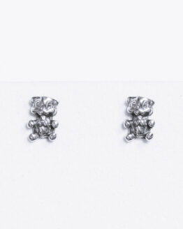 Silver teddy bear earrings - GG UNIQUE