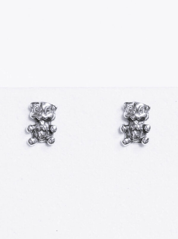 Silver teddy bear earrings - GG UNIQUE