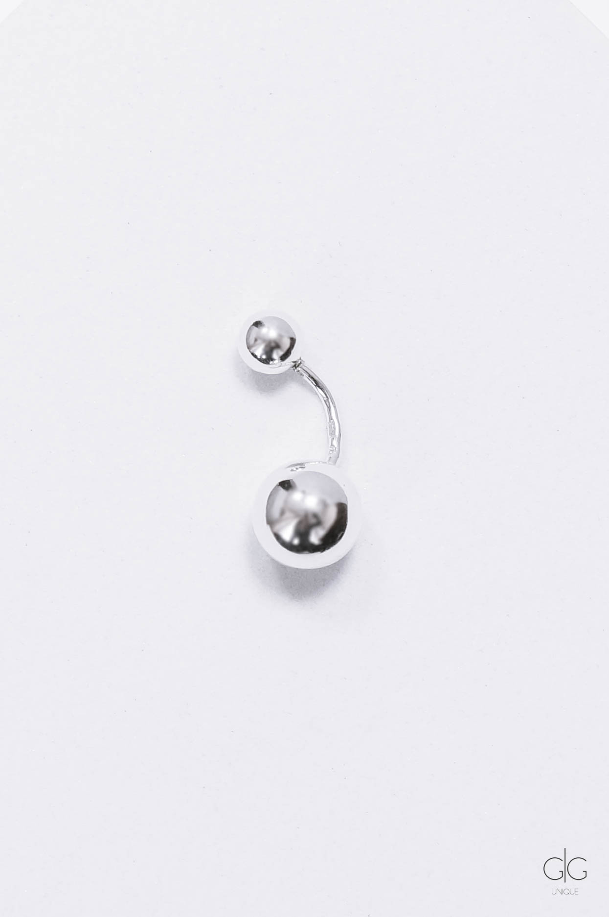 Silver navel piercing - GG UNIQUE
