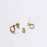 Gold-plated circle earrings - GG UNIQUE