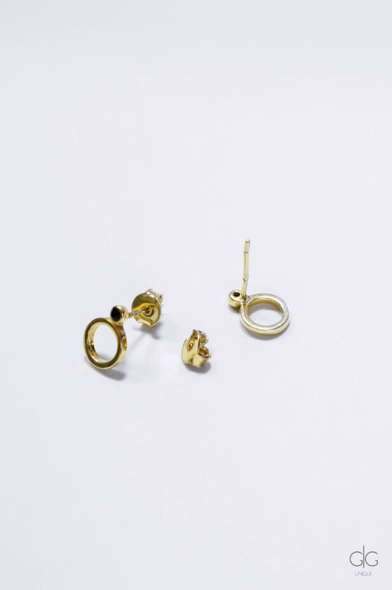 Gold-plated circle earrings - GG UNIQUE