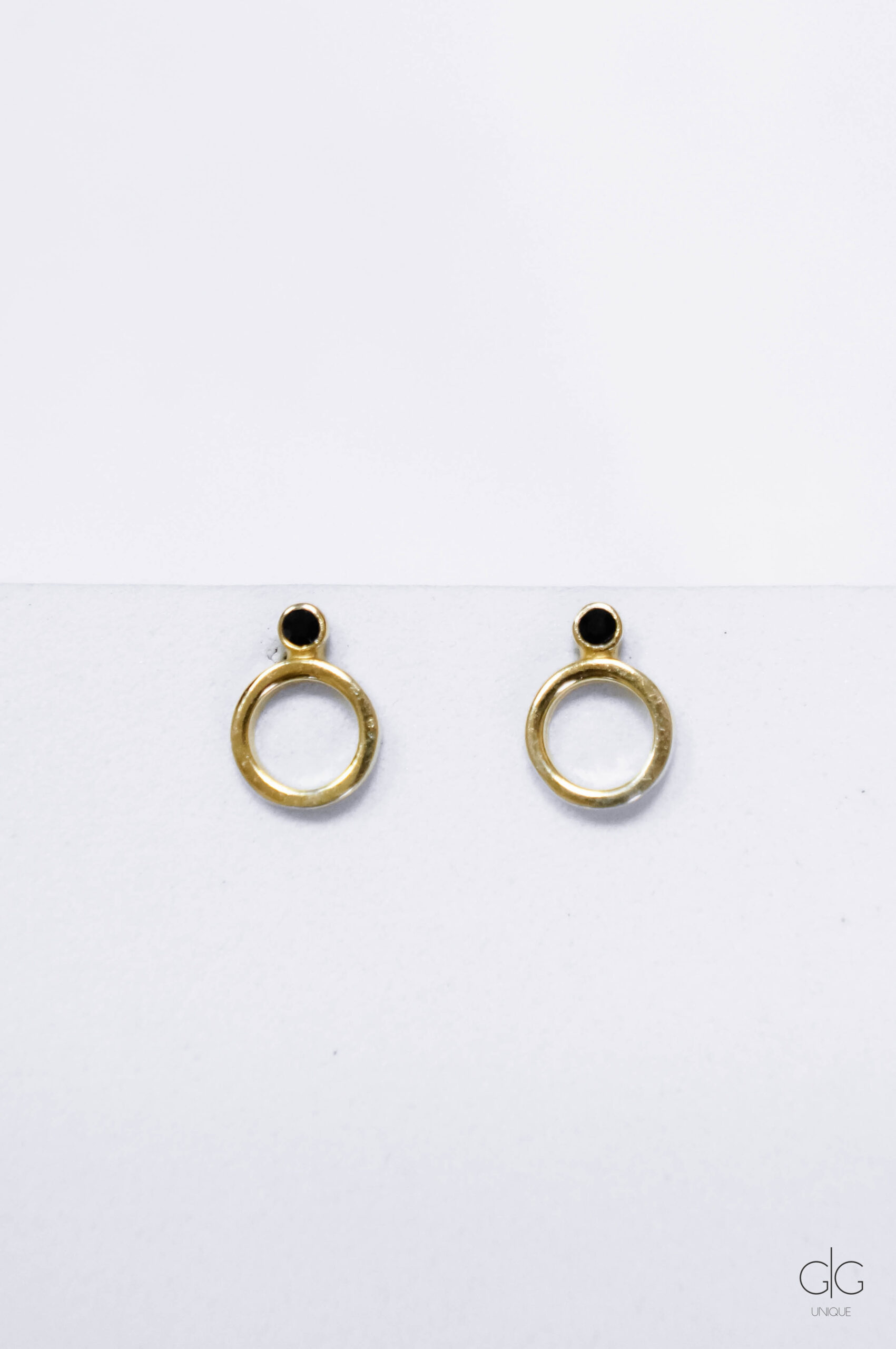Gold-plated circle earrings - GG UNIQUE