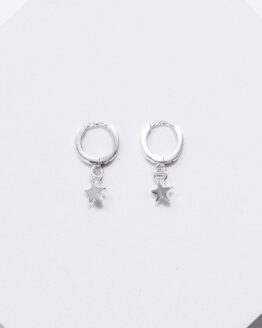 Mini hoop earrings with stars - GG UNIQUE