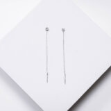 Long earrings with zircon stone - GG UNIQUE