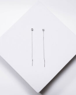 Long earrings with zircon stone - GG UNIQUE