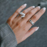 Silver massive ring with zircon - GG UNIQUE