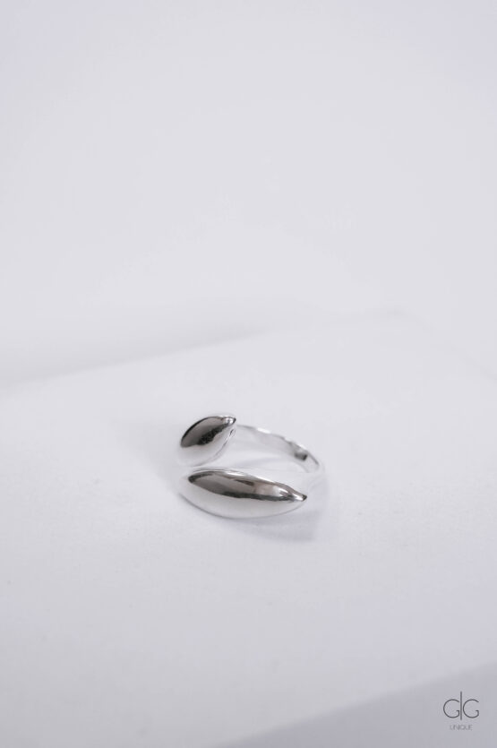 Silver adjustable ring - GG UNIQUE