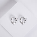 Massive irregular shape silver earrings - GG UNIQUE