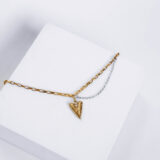 Gold-plated chain with heart - GG UNIQUE