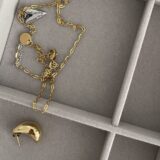 Variable Gold-plated chain necklace with heart - GG UNIQUE