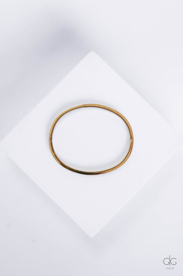 Gold-plated bangle bracelet - GG UNIQUE