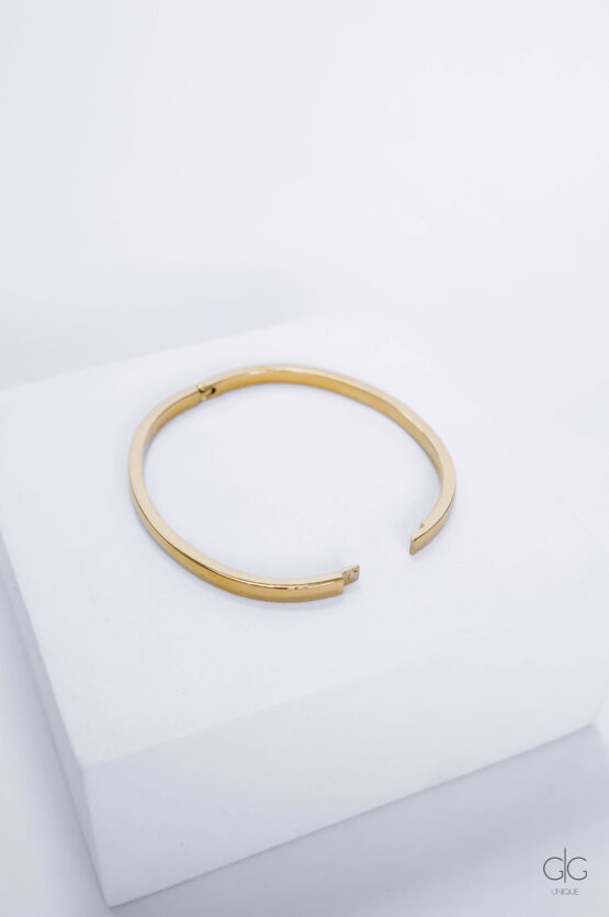 Gold-plated bangle bracelet - GG UNIQUE