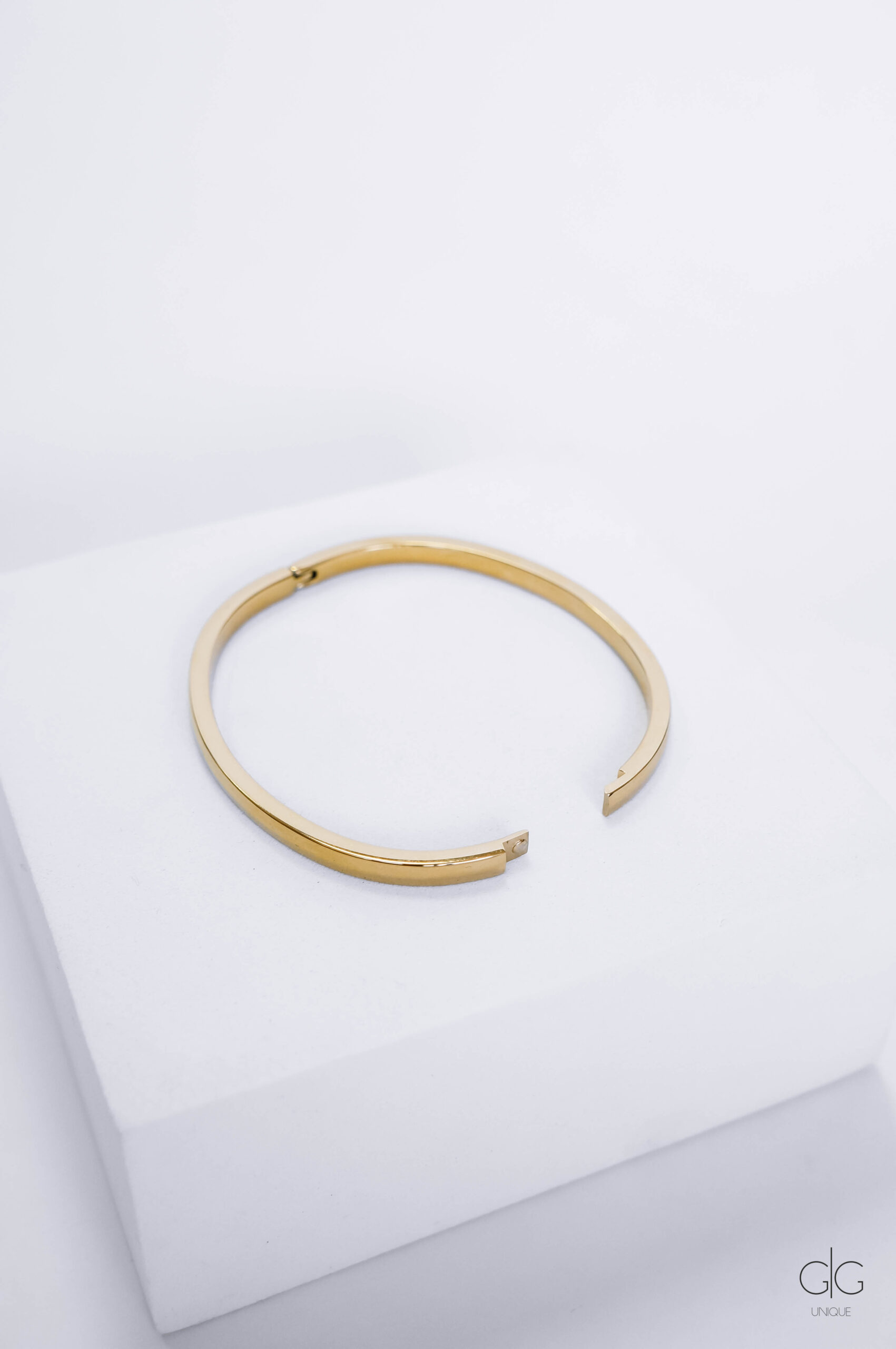 Gold-plated bangle bracelet - GG UNIQUE