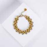 Gold-plated stylish chain bracelet - GG UNIQUE