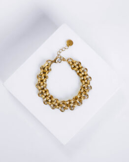 Gold-plated stylish chain bracelet - GG UNIQUE