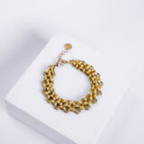 Gold-plated stylish chain bracelet - GG UNIQUE