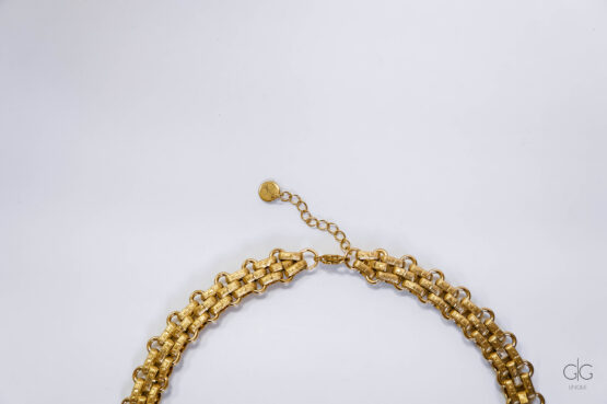 Gold-plated stylish chain necklace - GG UNIQUE