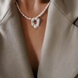 Pearl necklace with unique 925 silver detail - GG UNIQUE