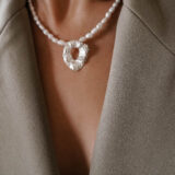 Pearl necklace with unique 925 silver detail - GG UNIQUE