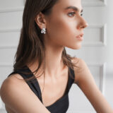 Abstract shape 925 silver earrings - GGUNIQUE
