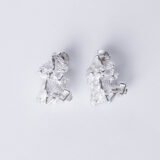 Abstract shape 925 silver earrings - GGUNIQUE