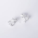 Abstract shape 925 silver earrings - GGUNIQUE