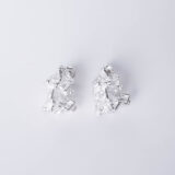 Abstract shape 925 silver earrings - GGUNIQUE