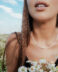 White crystal necklace with freshwater pearl – GG UNIQUE