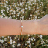 Yellow zircon bracelet with hematite and freshwater pearl – GG UNIQUE