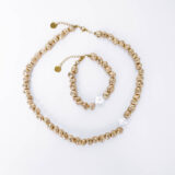 Gold Lava Bracelet with Freshwater Pearl - GG UNIQUE