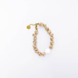 Gold Lava Bracelet with Freshwater Pearl - GG UNIQUE