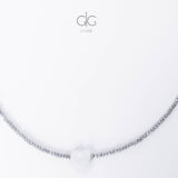 Grey crystal necklace with shell heart – GG UNIQUE