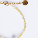 Yellow zircon bracelet with hematite and freshwater pearl – GG UNIQUE