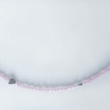 Pink zircon necklace with minimalistic heart and hematite - GG UNIQUE