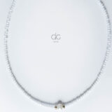 White crystal necklace with freshwater pearl – GG UNIQUE
