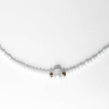 White crystal necklace with freshwater pearl – GG UNIQUE