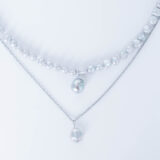 freshwater pearl necklace with chain and pearl – GG UNIQUE