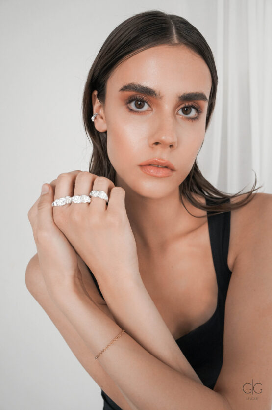 Irregular Shape Silver Ring - GG UNIQUE