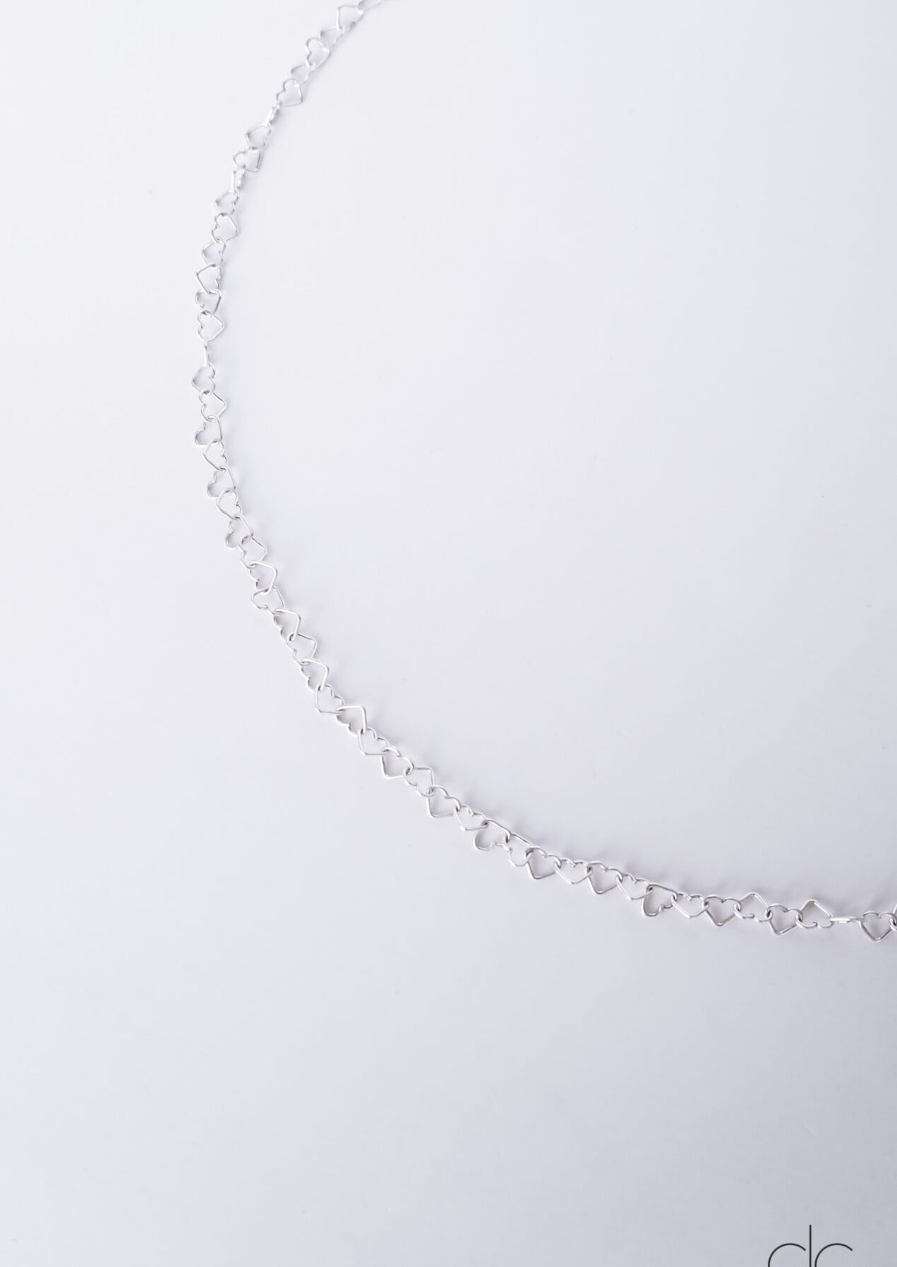 Silver Necklace With Hearts - GG UNIQUE