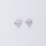 Minimal Silver Heart Earrings - GG UNIQUE