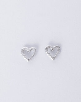 Minimal Silver Heart Earrings - GG UNIQUE