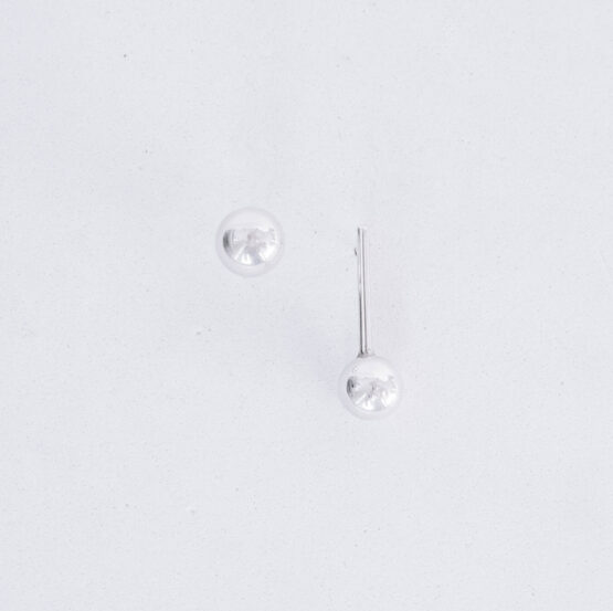 Asymmetric Silver Bubble Earrings