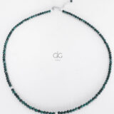 Malachite Stones Necklace With Silver Details - GG UNIQUE