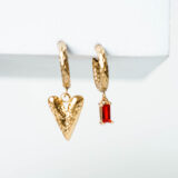 Versatile Heart and Zircon earrings - GG UNIQUE