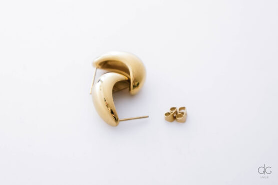 Gold-Plated Drop Earrings - GG UNIQUE