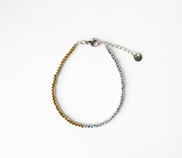 two-tone hematite bracelet - GG UNIQUE